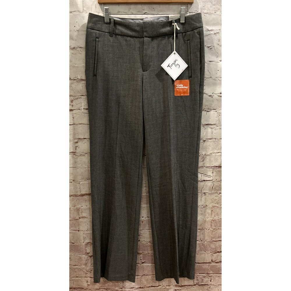 Dockers Womens 10M 32 x 33 Trouser Leg Pant Gray Herringbone NEW Slimming
